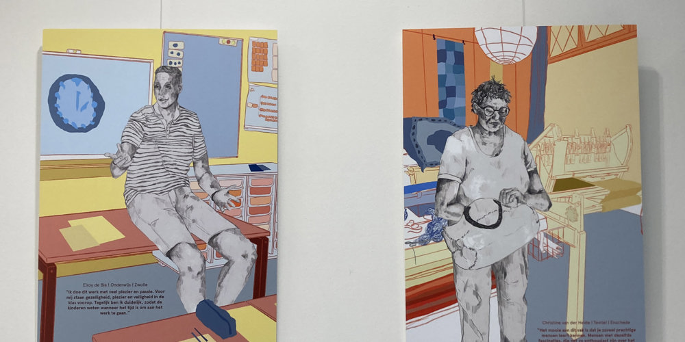 2 portretten van vakmensen uit de provincie Overijssel door studenten van ArtEZ 